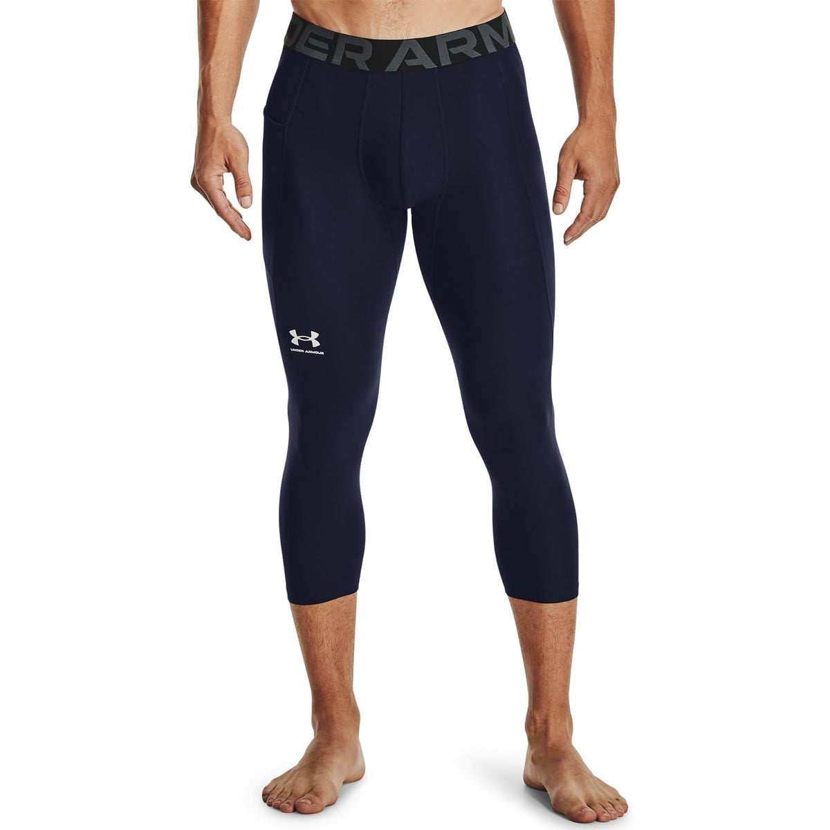 Under Armour Armour Heatgear 3/4 Leggings Pantalones para Hombre - Azul marino medianoche (410) - Blanco - M