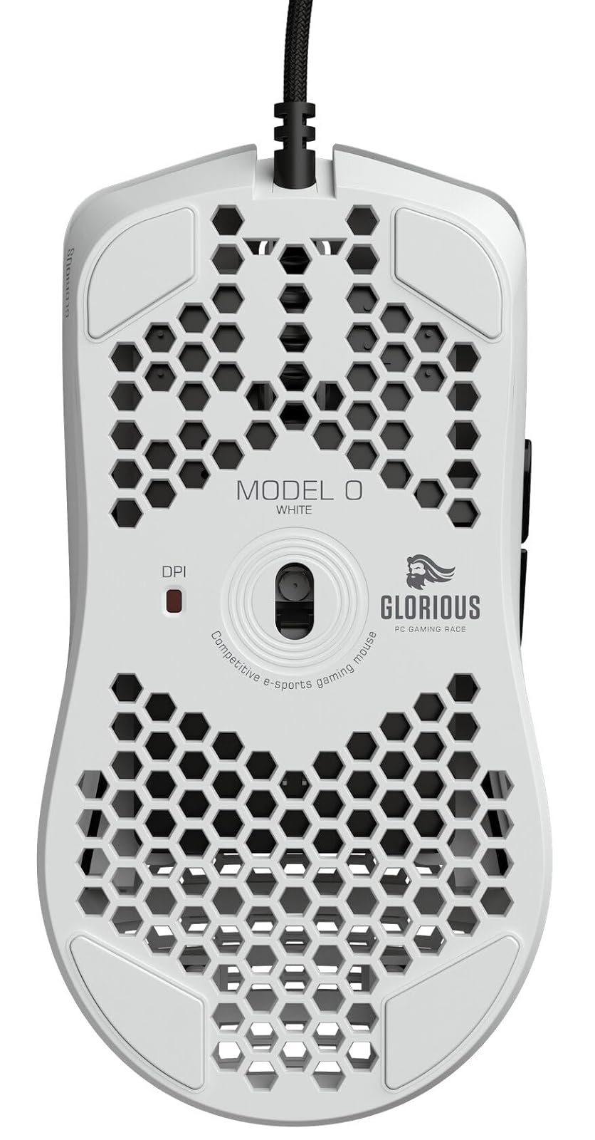 Glorious Gaming Mouse - Modelo O 67 g Honeycomb Mouse Superligero, USB Gaming Mouse - Blanco Mate