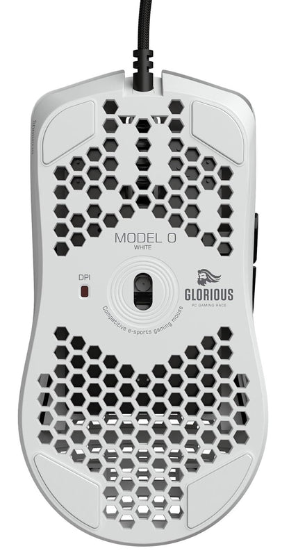 Glorious Gaming Mouse - Modelo O 67 g Honeycomb Mouse Superligero, USB Gaming Mouse - Blanco Mate