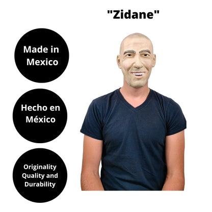 Zidane, Máscara de Jugador Zidane, Máscara de Jugadores Ideal para Fiestas de Disfraces y Halloween