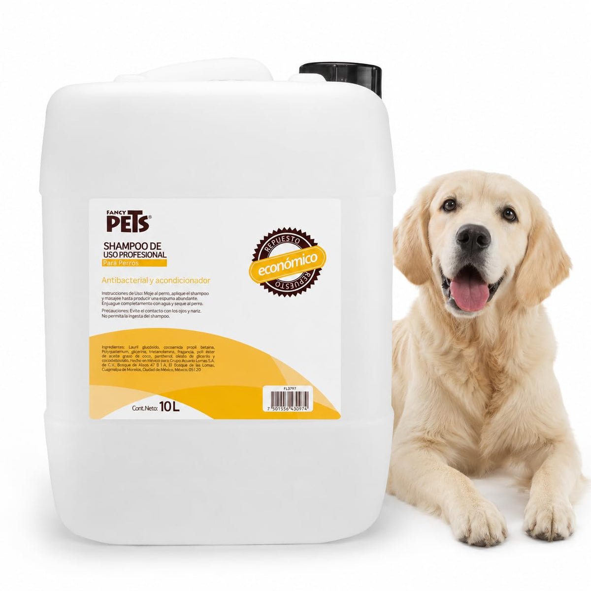 Fancy Pets Shampoo Profesional para Perro, 10 L - Profesional