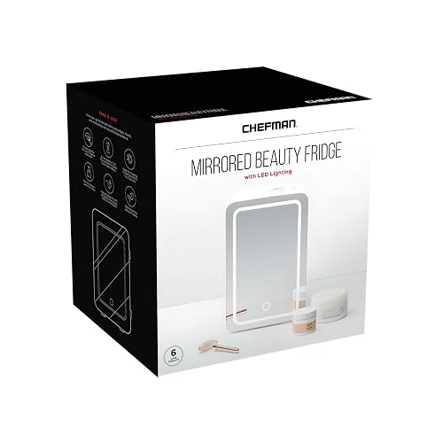 Mini Refrigerador con Espejo, Capacidad 4 Litros, Color Blanco, Modelo RJ48-6-ML