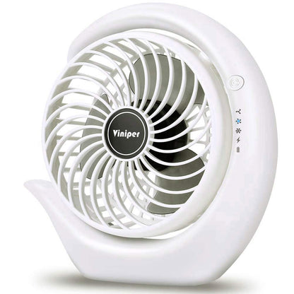 Viniper Ventilador recargable portátil, ventilador de computadora pequeño: 3 velocidades y aproximadamente 8-24 horas de trabajo más largo, rotación 180, ventilador de computadora portátil, pequeño