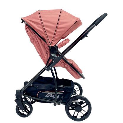 D´BEBÉCarriola Travel System Crown - Carriola Multifuncional - Ideal para Bebés Recién Nacidos y hasta los 4 años - Incluye y Autoasiento Color rosa