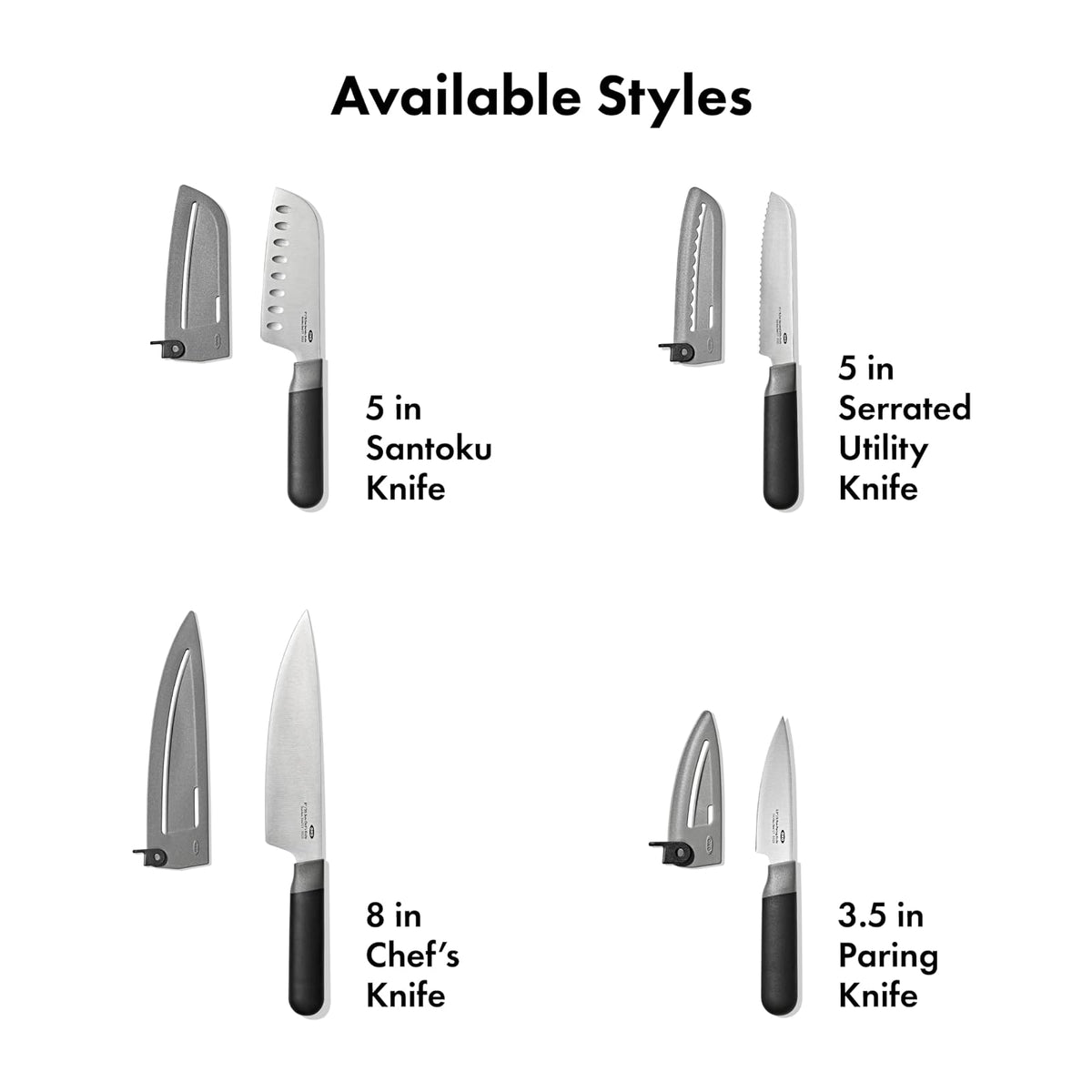 OXO Good Grips - Cuchillo de pelar de 3.5 pulgadas con funda de bloqueo