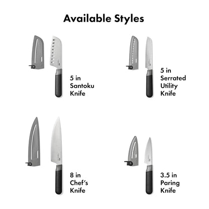 OXO Good Grips - Cuchillo de pelar de 3.5 pulgadas con funda de bloqueo