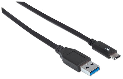 Manhattan CB-1319 Cable USB-C V3.1, C-A 1.0M Negro,