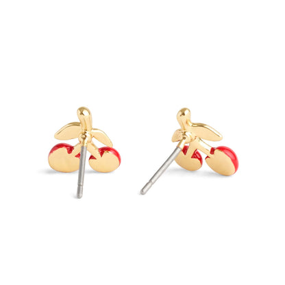 COACH - arete clásico de cereza para mujer
