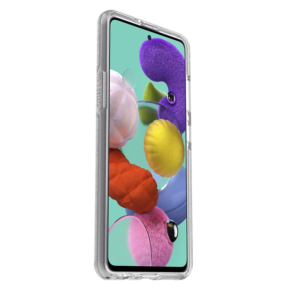 OtterBox Symmetry - Funda Transparente para Samsung Galaxy A51 (no versión 5G) - Stardust (Placa Plateada/Transparente)
