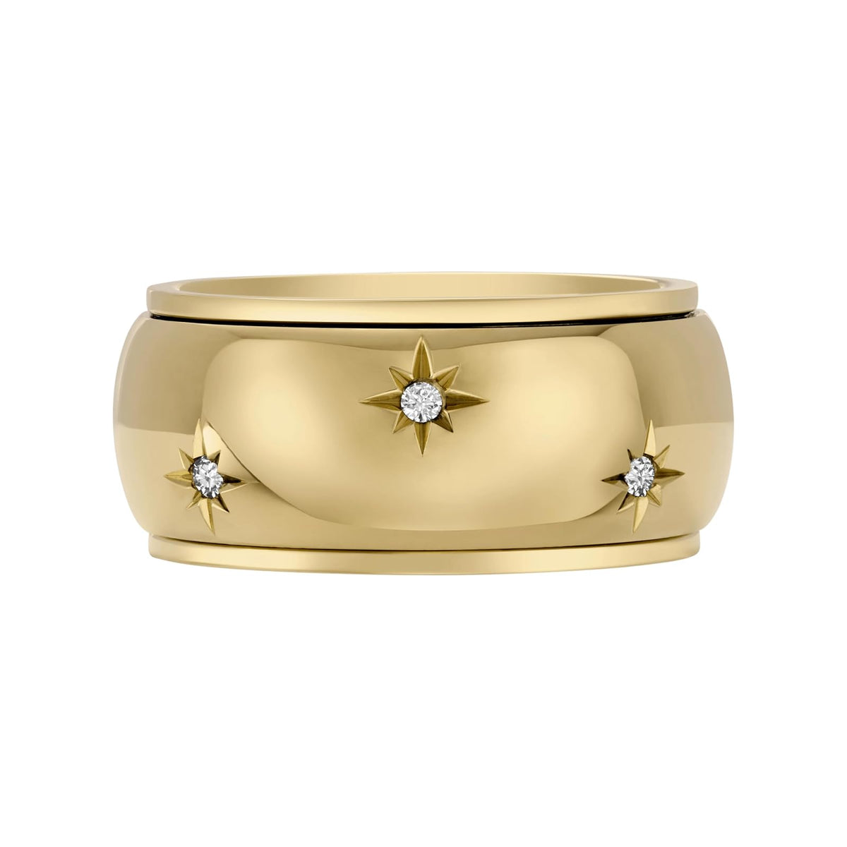 Fossil Anillo jf04835710 sadie de acero inoxidable en tono dorado para dama, talla 8