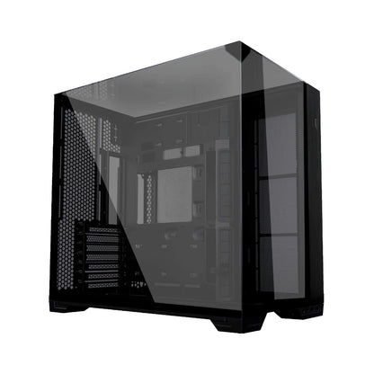 Lian LI O11 Vision Compact Black – ATX/EATX Mesh Crystal Pro Gaming Case | Acero, vidrio templado, soporte de conexión trasera, O11VPX