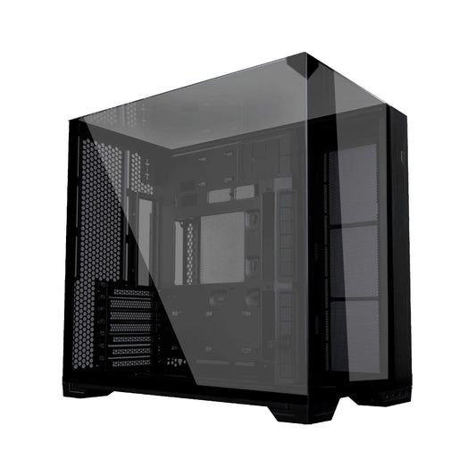 Lian LI O11 Vision Compact Black – ATX/EATX Mesh Crystal Pro Gaming Case | Acero, vidrio templado, soporte de conexión trasera, O11VPX