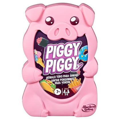 Hasbro Gaming Piggy - Juego de Cartas para 2 a 6 Jugadores Desde 7 Años