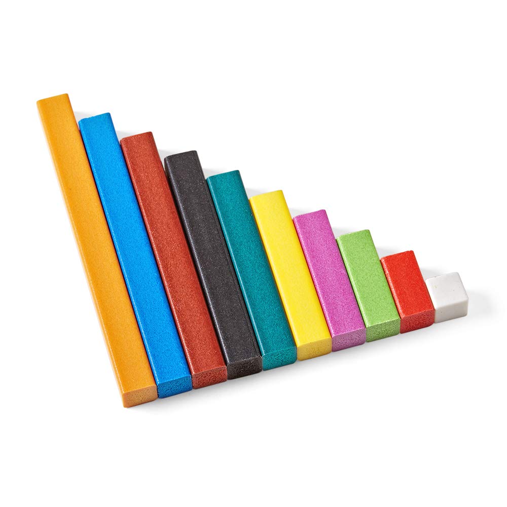 hand2mind S10299 Juego individual de varillas de plástico Cuisenaire, Manipulativos de matemáticas, Barras de matemáticas Montessori, Matemáticas Montessori, Barras de fracciones (Juego de 74)