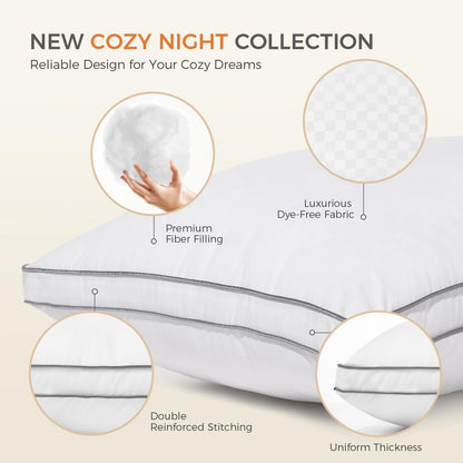 Sweetnight - Juego de 2 sillones de Dormitorio estándar, numerosos y Luminosos, para Hombre y Mujer, para Dormir Boca Abajo, por la Noche, tamaño 18 x 24