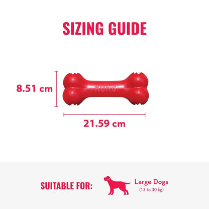 Kong Goodie Bone Juguete para Perro con Forma de Hueso, color Rojo, Mediano