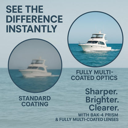 Barska AB10798 Deep Sea 7x50 Waterproof Floating Binocular with Internal Rangefinder & Compass
