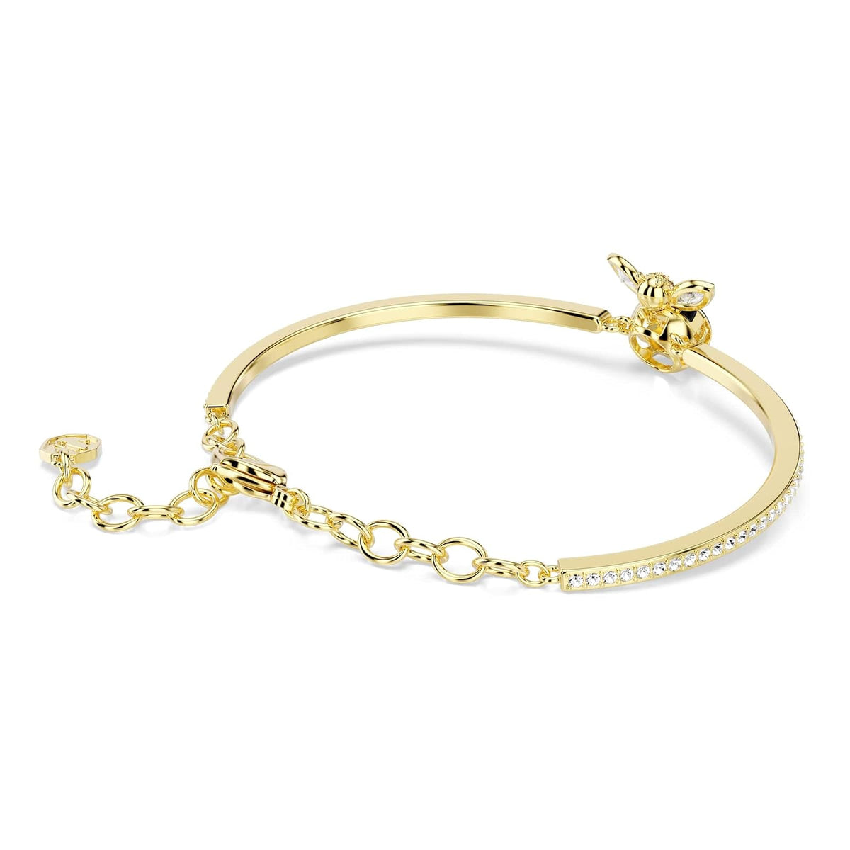 Pulsera Swarovski Idyllia, cortes mixtos, abeja, multicolor, oro-tSwarovski chapado en uno