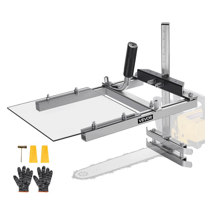 VEVOR Aserradero de Motosierra Móvil, Aserradero para Vigas de Tablones de 41-51 cm, Guía de Corte Transversal de Madera con Protector, Grosor de Corte 0,508 a 29,99 cm, 405 x 315 x 467 mm, Plata