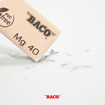 Baco | Goma Migajón MG-40 - Caja con 40 Gomas de Borrar, No Tóxico Libre de PVC, Evita Rupturas y Maltratos (40 Gomas)