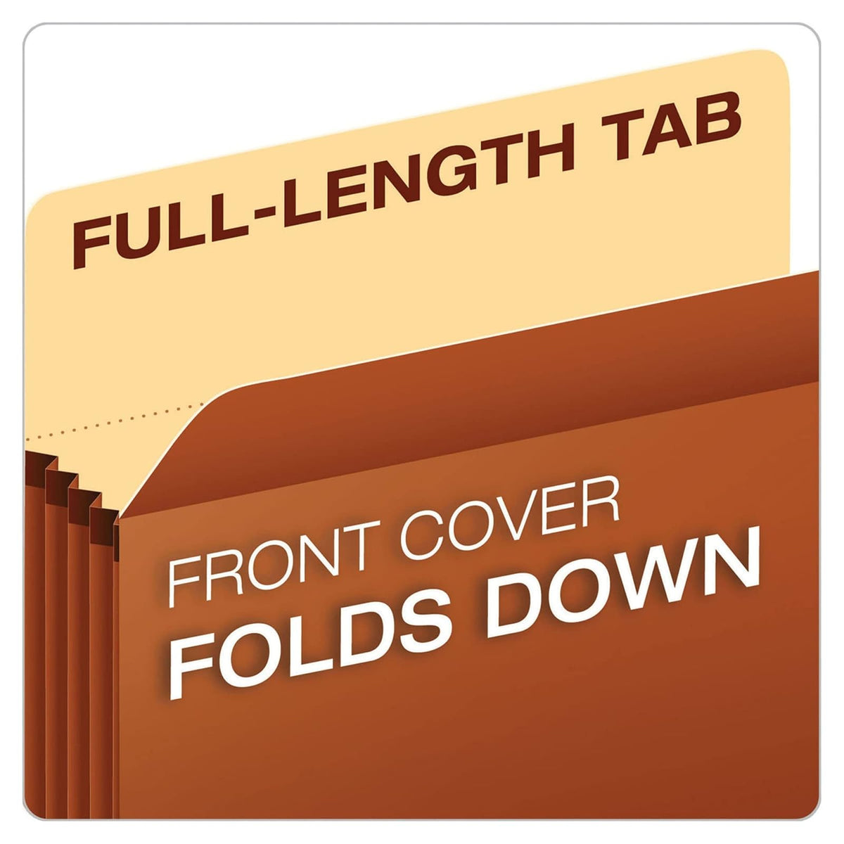 Pendaflex Bolsillos expansibles para archivos, tamaño carta, expansión de 5.25 pulgadas, reforzado con material DuPont™ Tyvek®, tamaño carta, rojo, 10 por caja (1534G-OX)