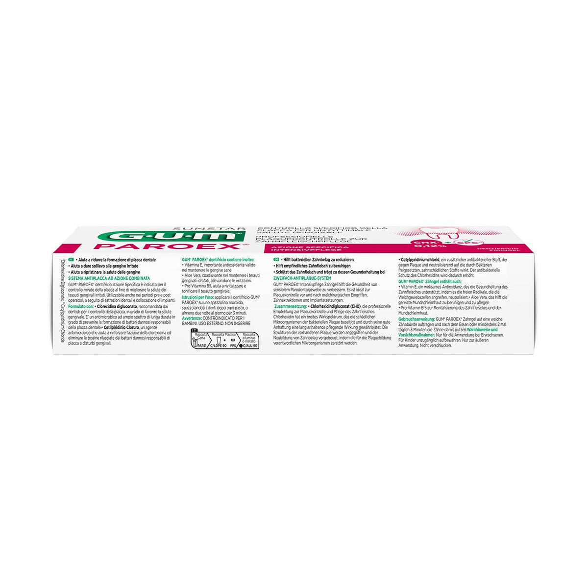 GUM Paroex Gel 0.12% Clorhexidina - Pasta Dental para Encías Sensibles y Cuidado Bucal - 75 ml