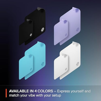 SteelSeries QcK Mouse Pad de Tela para Gaming – Superficie Exclusiva microtejida – Optimizado para sensores de Gaming – Máximo Control – Tamaño M – Color Blanco
