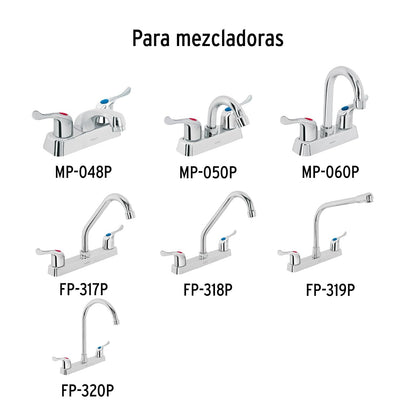 Foset Basic MMP-200, Juego 2 manerales palanca para mezcladoras plásticas