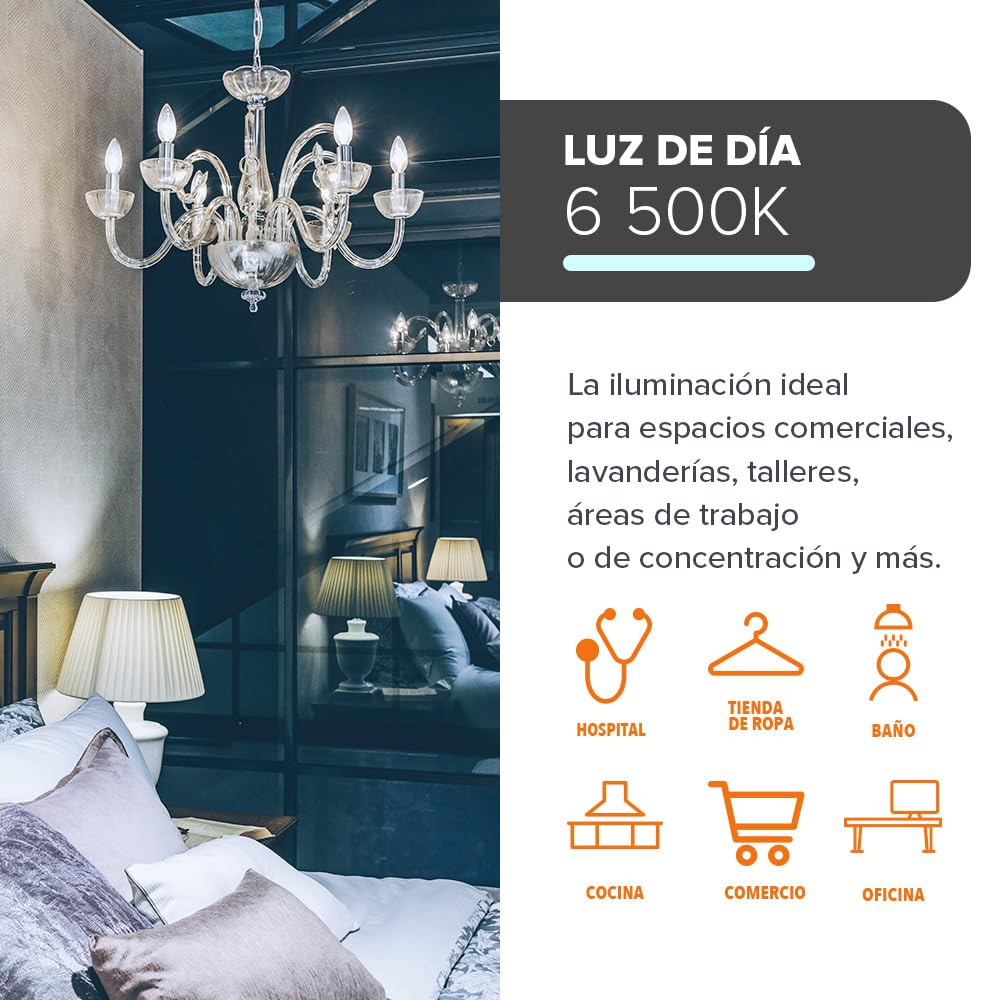 Tecnolite - Lámpara Plafón LED Techo 16 W, Luz de Día, Interiores, No atenuable, LED integrado