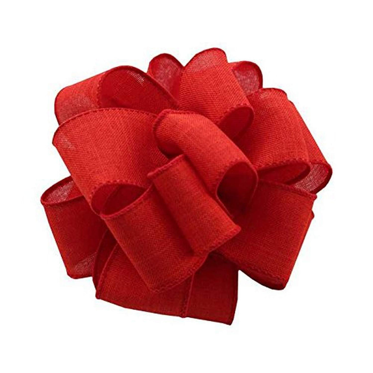 Berwick Offray DWI lino Wired Edge RIBBON-2 - 1/2" de ancho x 50 yards-red