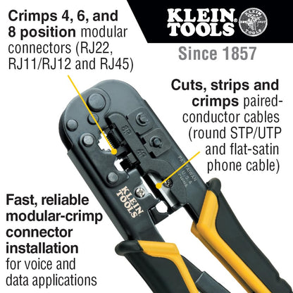 KLEIN TOOLS VDV226-817 | Kit Modular | Voz Y Datos | Crimpadora