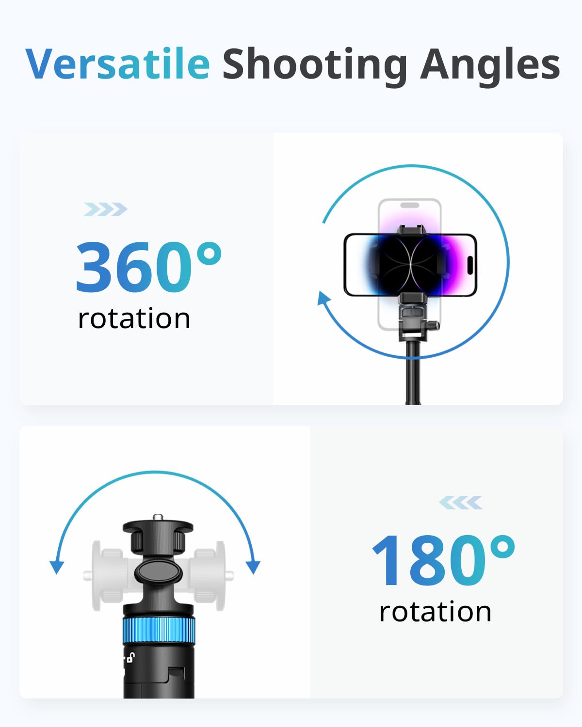 UBeesize Trípode 72" con Control Remoto. Estable y portátil para iPhone, Android y cámaras