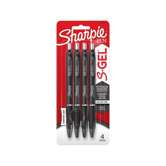 SHARPIE S-Gel BOLDPT Negro 4CT