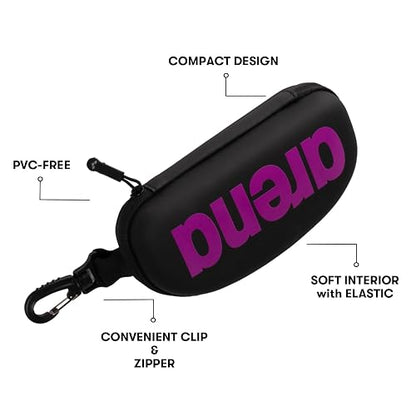 Arena - Funda unisex para anteojos de natación, funda protectora de tapa dura con clip, varios colores