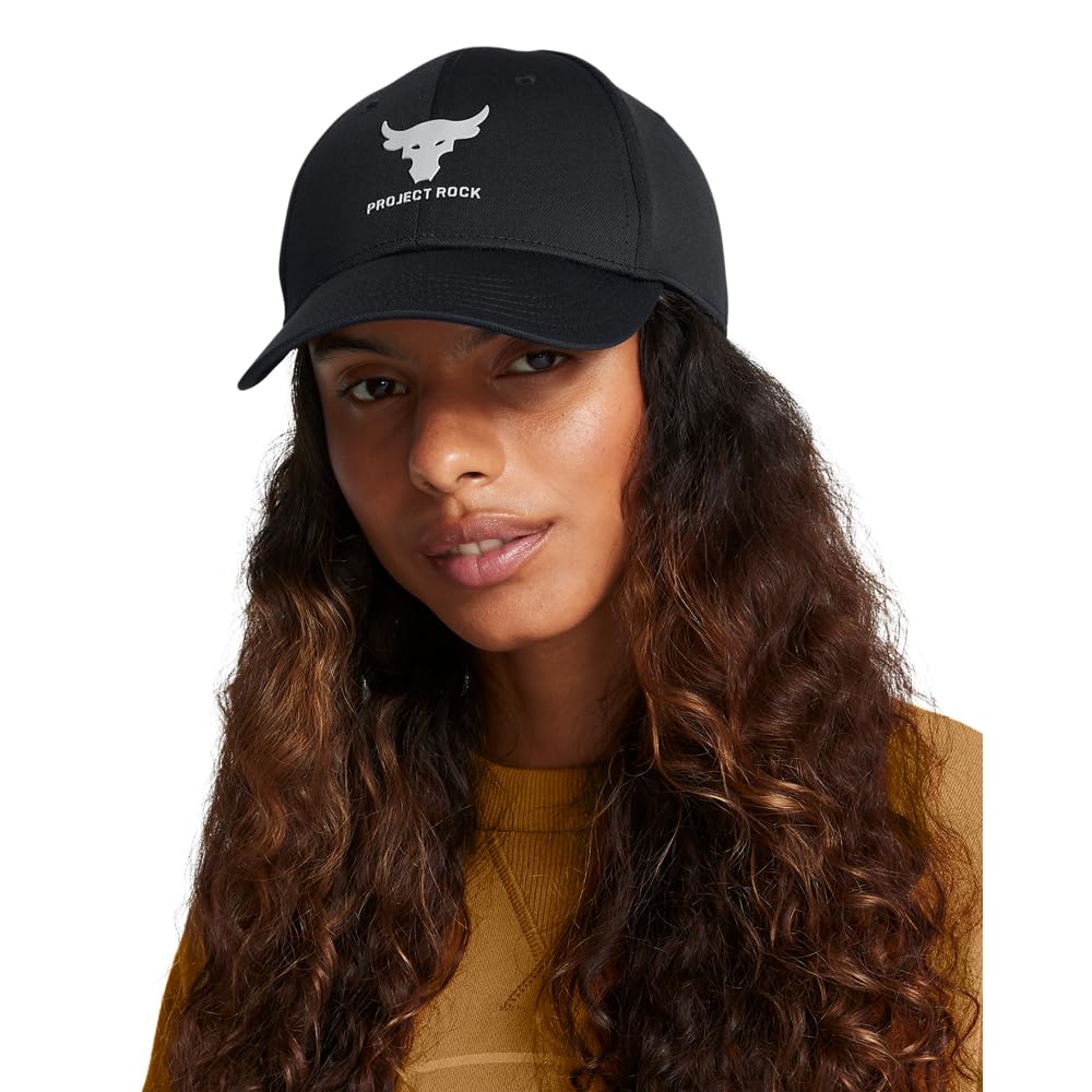Under Armour Project Rock Snapback para Mujer, (002) Negro/Mod Gray, Talla única, (002) Black/Mod Gray, One Size