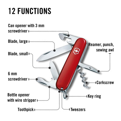 Victorinox Navaja deportiva Spartan Roja, 12 Usos para Hombre color rojo talla unitalla