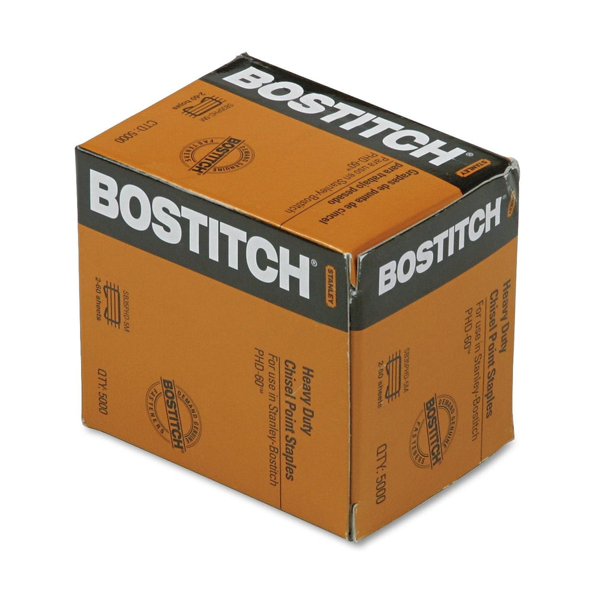 Bostitch Heavy Duty Premium Staples for PHD60 and PHD60R, 2-60 Sheets, 5,000 Per Box (SB35PHD-5M)