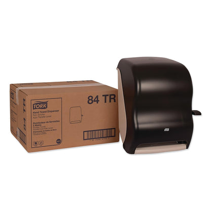 Tork Dispensador de Rollo de Toallas de Mano, Humo, H21, Palanca de Transferencia automática, Mango de Empuje, Alta Capacidad, translúcido, 84TR