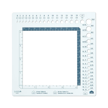 CLOVER 3200 Swatch Ruler & Needle Gauge White