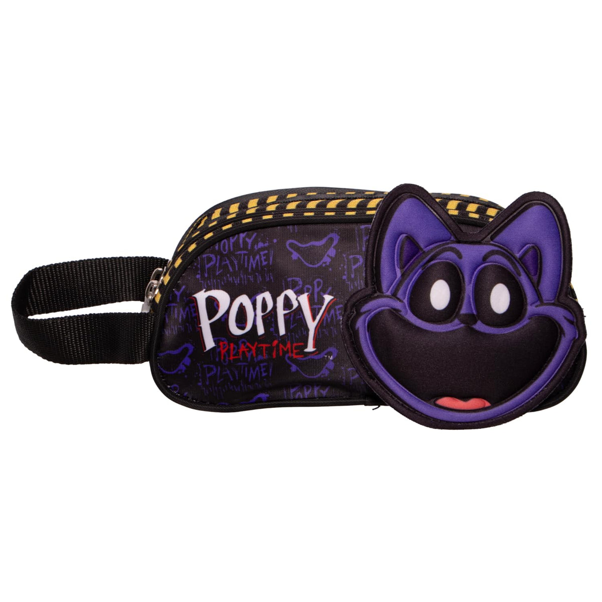 Ruz Lapicera Triple Infantil | Poppy Playtime | 100% Poliéster | Medidas 23 x 10 x 8 cm | Estuche Escolar para niños con Tres Compartimentos y Práctico Cierre de Cremallera para Útiles