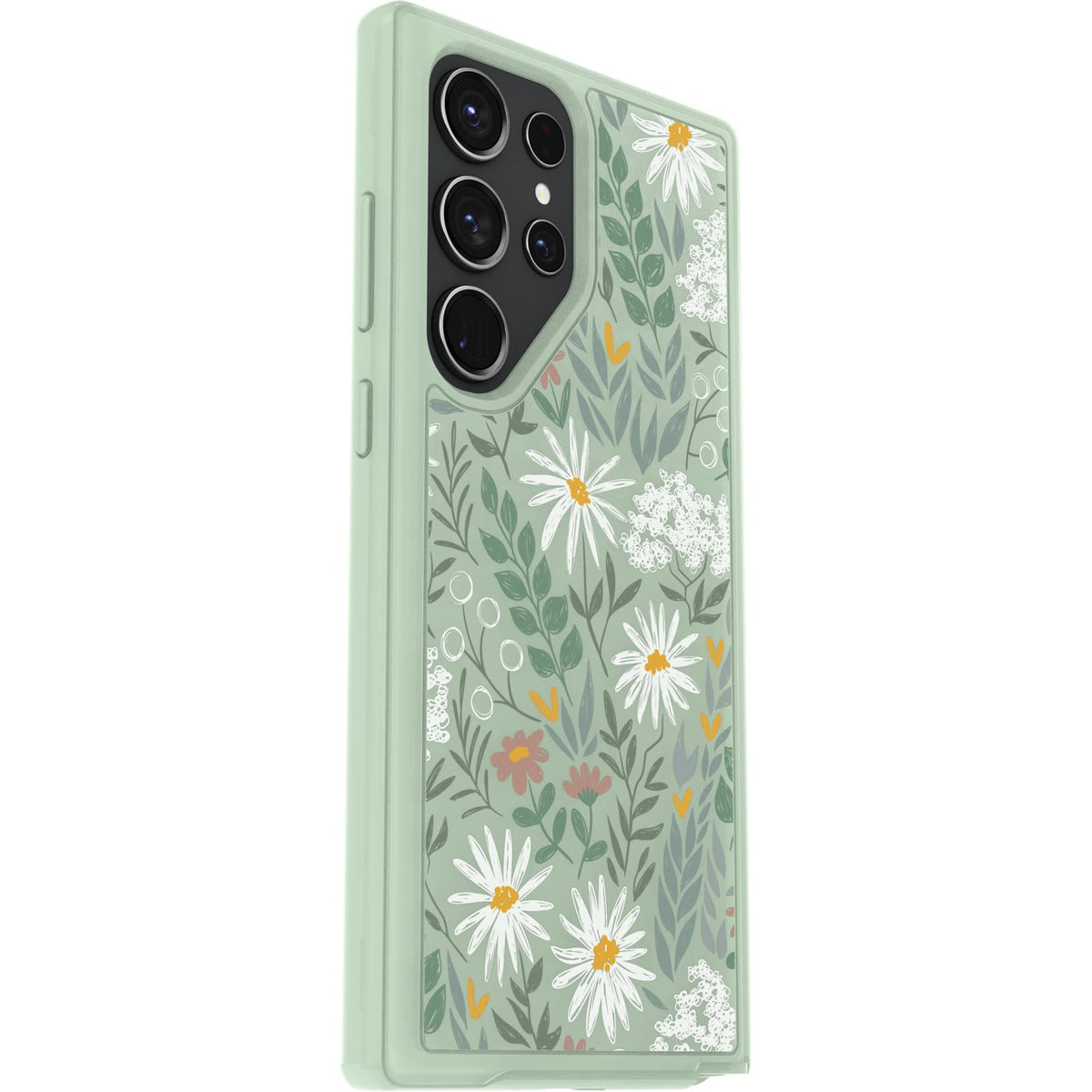 OtterBox - Funda para Galaxy S23 Ultra Symmetry Series – Sage Advice (Transparente/Verde), Ultra Elegante, Compatible con Carga inalámbrica, Bordes elevados Que protegen la cámara y la visualización