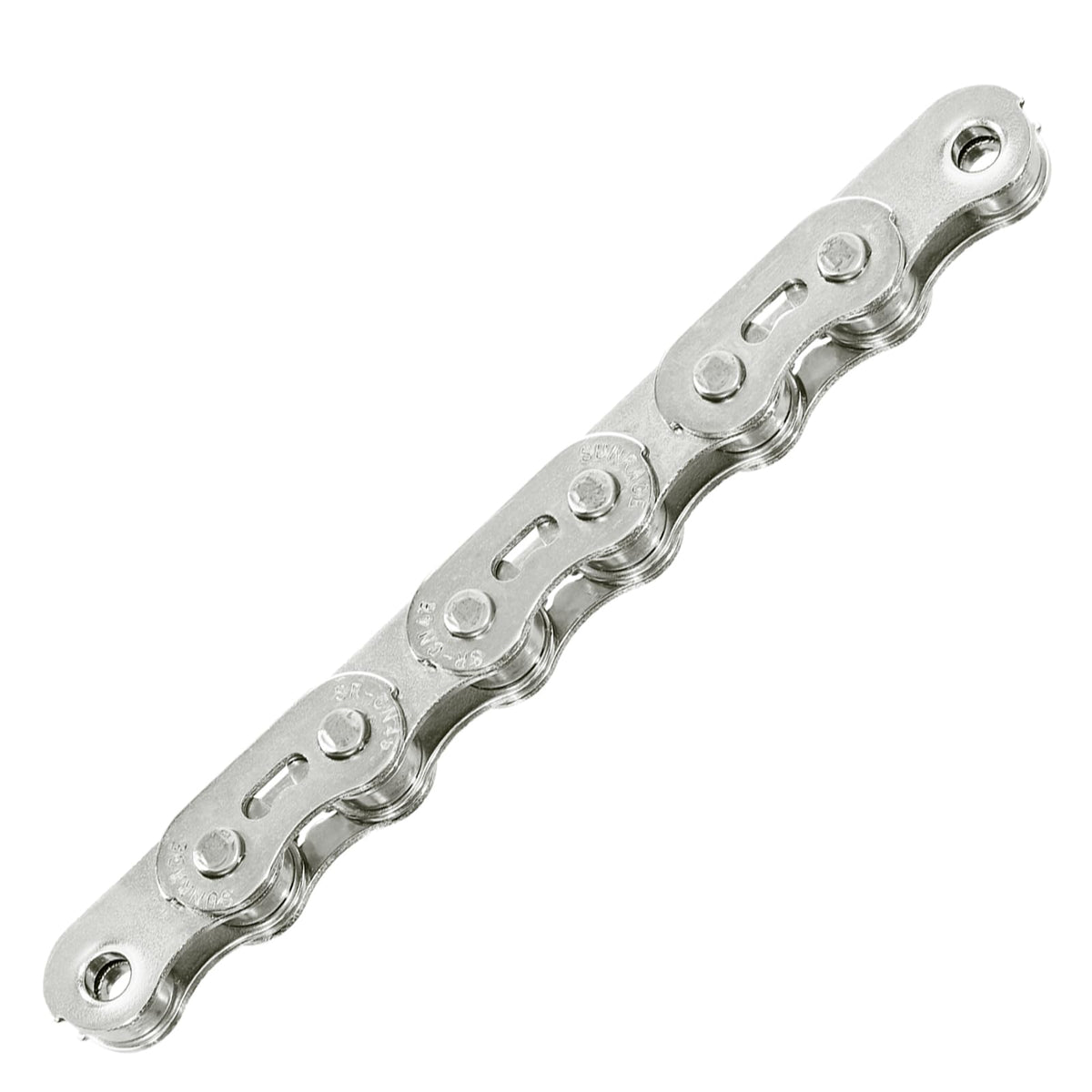 SUNRACE Cadena CNX46 1/2X1/8 1P 112 Eslabones Friccion Plata Cajita CNX46.112P.SS0.BXB