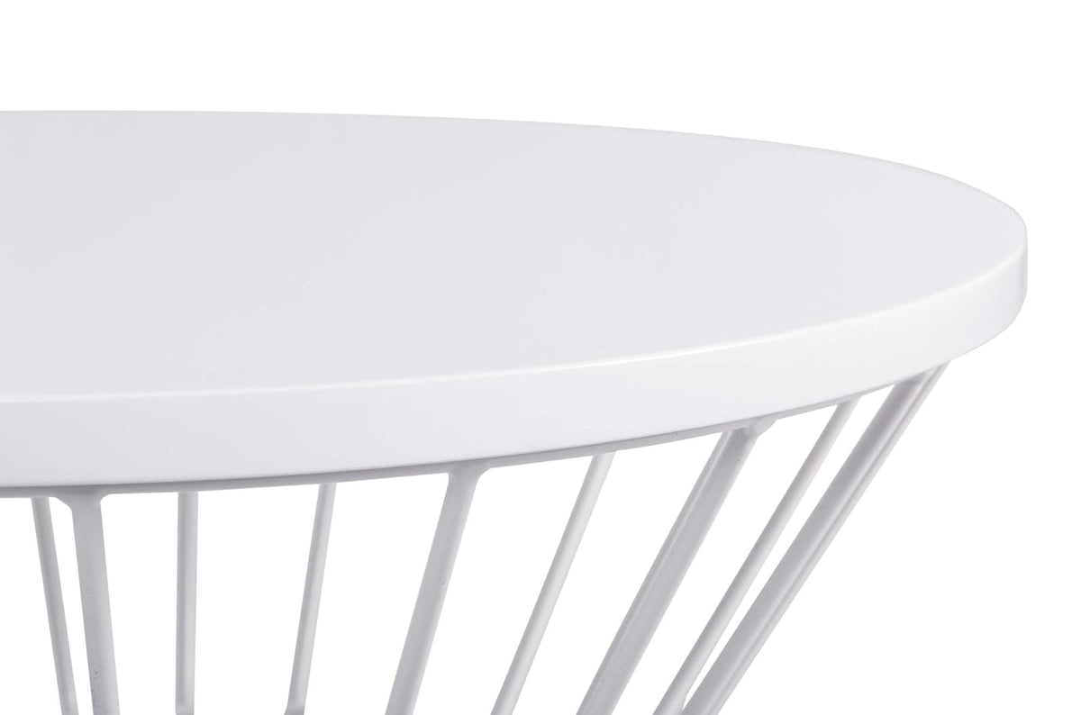 Elle Decor FETLULWHTC01 Lulu Metal Side Table White
