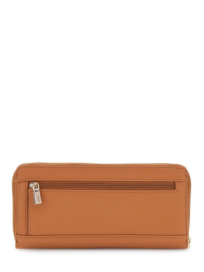 GUESS CARTERA LAUREL II SLG LARGE ZIP AROUND COLOR CAFÉ MEDIO