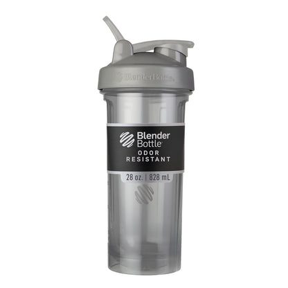 BlenderBottle Pro Series Shaker para Proteína - Gris (Smoke Grey) - 0.8 Litros - Botella coctelera