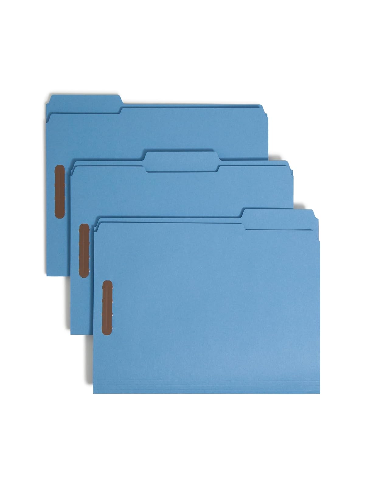 Smead cierre carpeta, 2 cierres reforzado, 1/3-cut Tab, tamaño carta, Azul, Carta - Azul