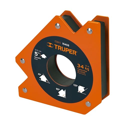 Truper ESM-5, Escuadra magnética 5" para soldar capacidad 34 kg