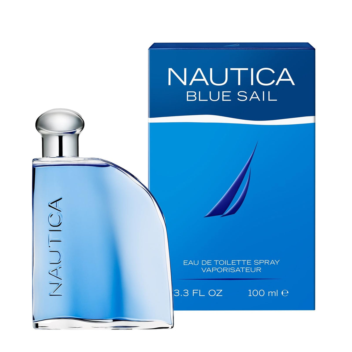 NÁUTICA, Fragancia para Hombre, Blue Sail Eau de Toilette, Aroma Fougère Acuático, Fresco y Duradero, 100 ML
