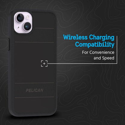 Case-Mate Pelican Protector - Funda magnética para iPhone 14 Plus, Compatible con MagSafe, Protección contra caídas de Grado MIL de 15 pies - Negro