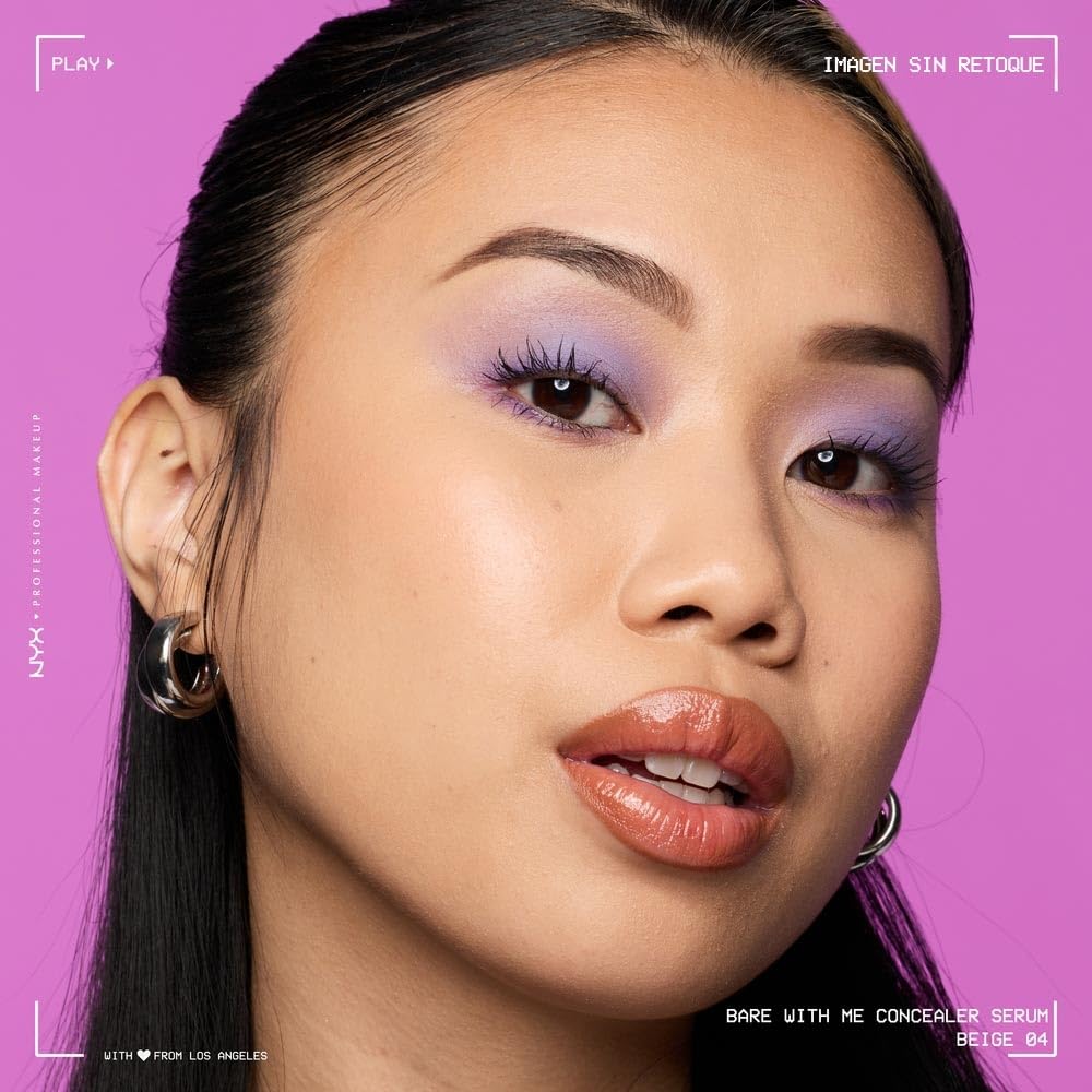 NYX Professional Makeup Bare With Me Concealer Serum, suero + corrector ligero de cobertura media con fórmula vegana, hidratación hasta por 24H, 9.6ml – Tono Sand (Arena)